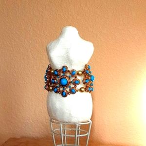Faux Turquoise Stretchy Bracelet